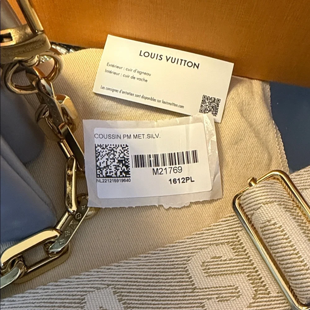Louis Vuitton Coussin PM Silver Metallic